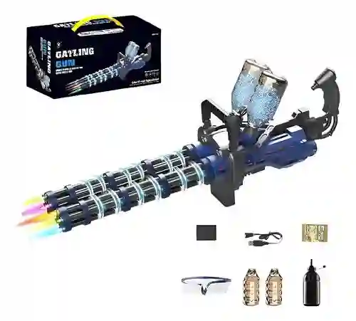 Juguete Pistola Ametralladora Hidrogel Doble Cañon Torreta