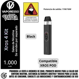 Dispositivo Vaporesso Xros 4 Kit Black