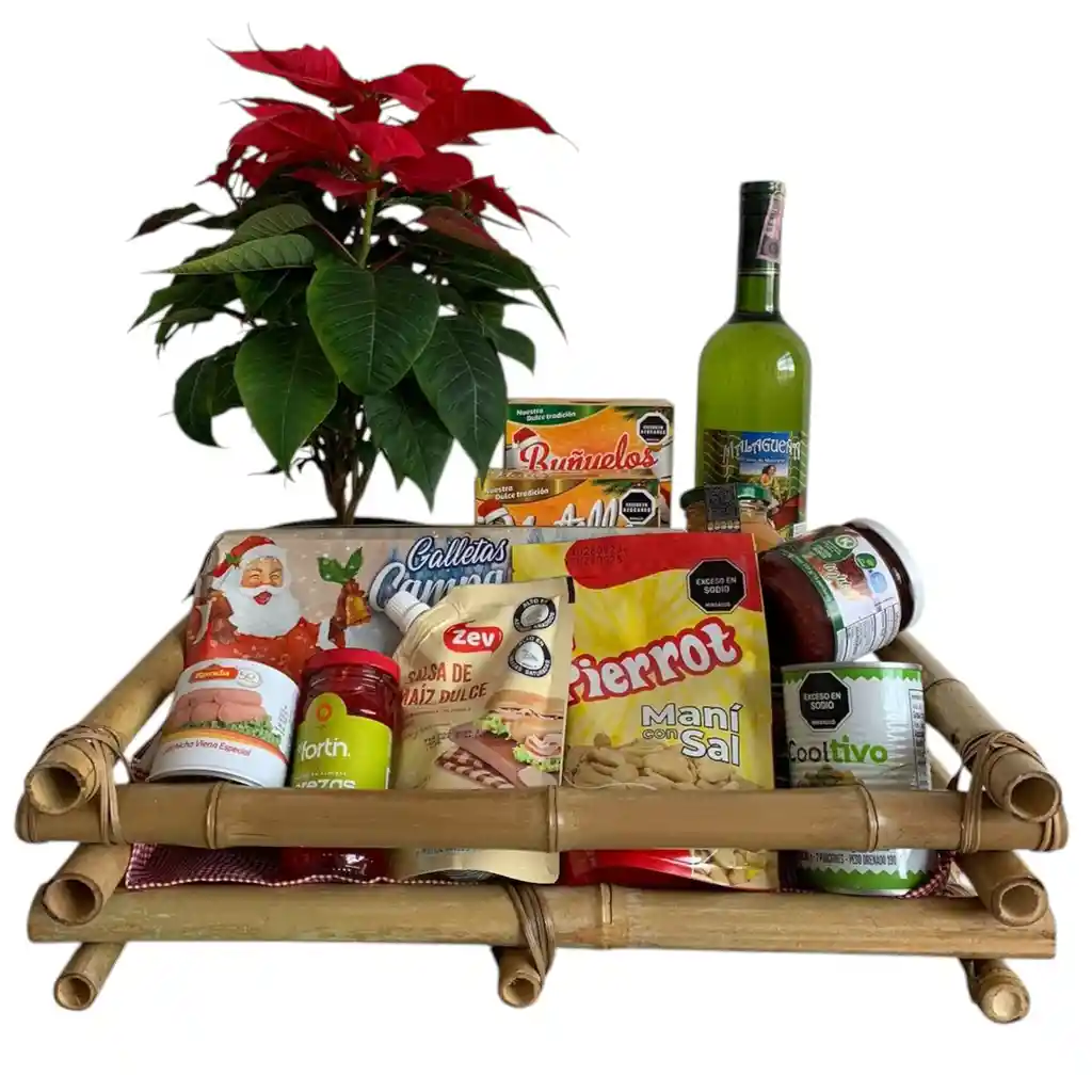 Ponsettia Y Ancheta De Navidad