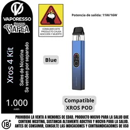 Dispositivo Vaporesso Xros 4 Kit Blue