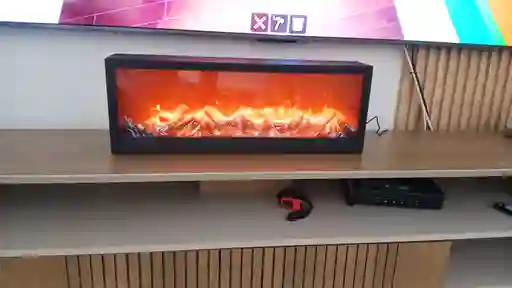 Simulacion De Chimenea Lampara De Leña Lámpara Rectangular