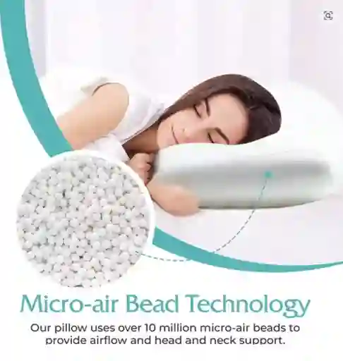 Almohada De Soporte Cervical Con Micro Air Beads