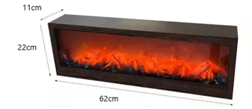 Lámpara Simulador Chimenea Rectangular Con Led, Decoración Del Hogar