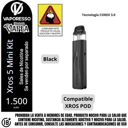 Dispositivo Vaporesso Xros 5 Mini Kit Black