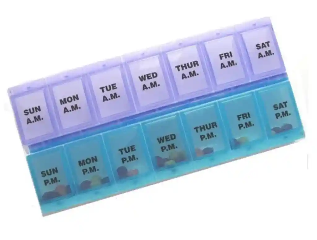 Pastillero Semanal Con Compartimientos Am/pm