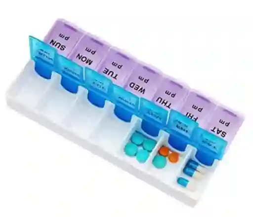 Pastillero Semanal Con Compartimientos Am/pm