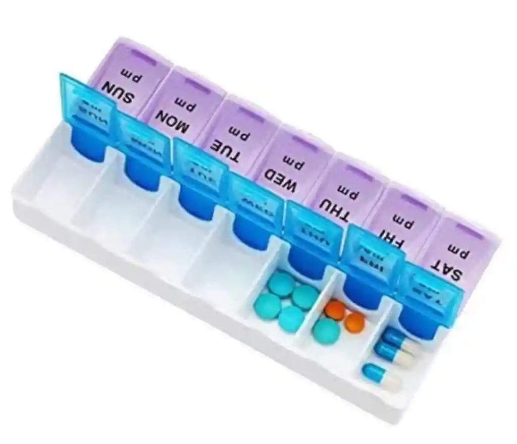 Pastillero Semanal Con Compartimientos Am/pm