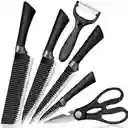 Set De Cuchillos 6 Piezas Con Recubrimiento Antiadherente