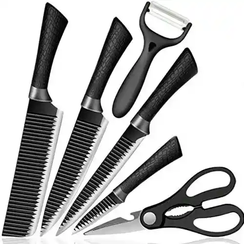 Set De Cuchillos 6 Piezas Con Recubrimiento Antiadherente