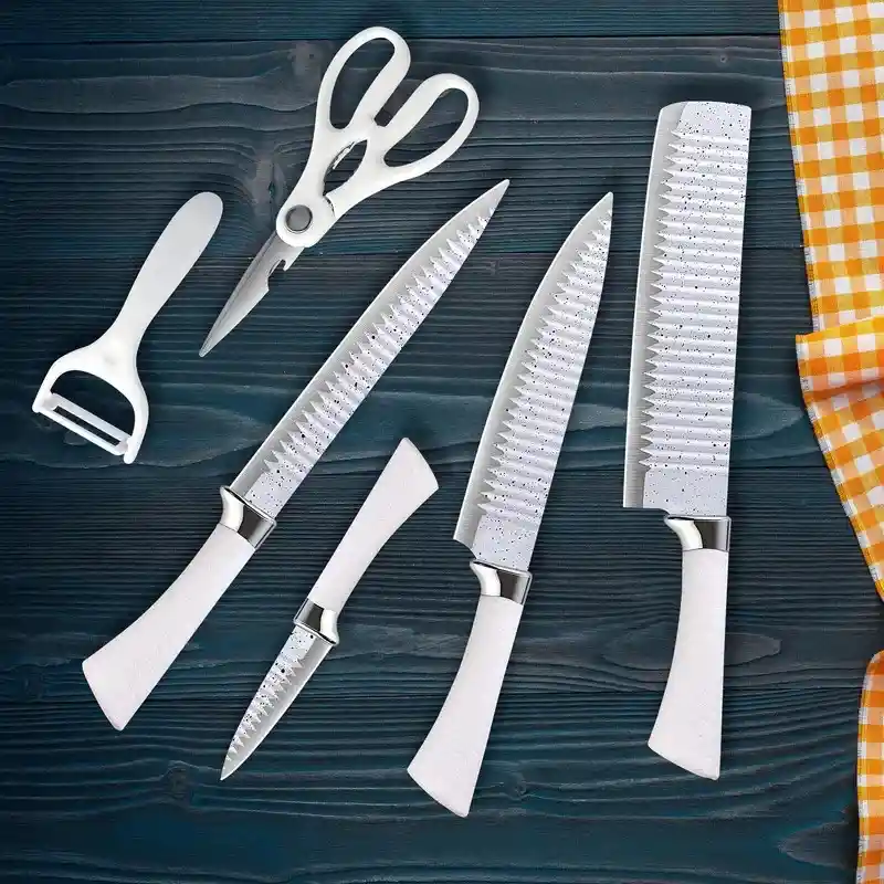 Set De Cuchillos 6 Piezas Revestimiento Antiadherente