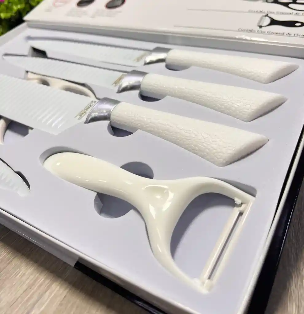 Set De Cuchillos 6 Piezas Revestimiento Antiadherente