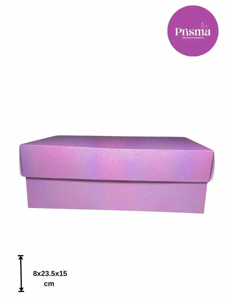 Caja Mediana Morada Escarchada