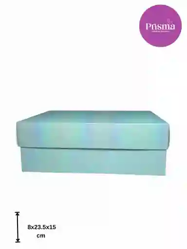Caja Mediana Azul Escarchado