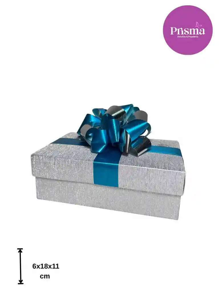 Caja Pequeña Escarchada Con Moño