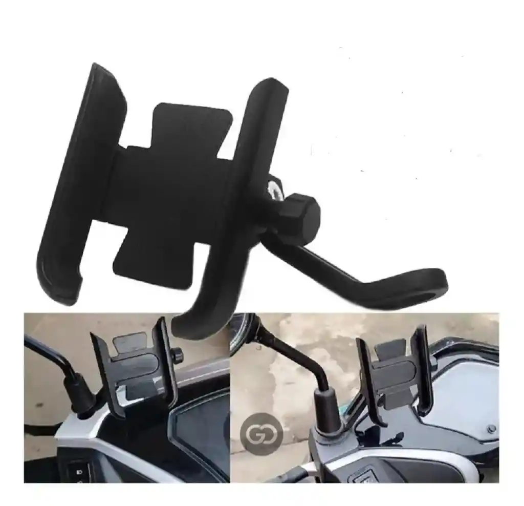 Soporte De Celular Para Moto Con Montura En Retrovisor