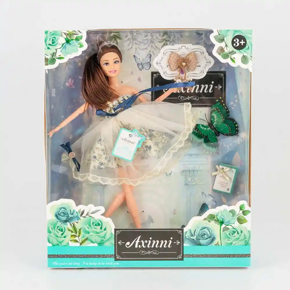 Muneca Fashion Maypa Rosas 28x6cm Surtido