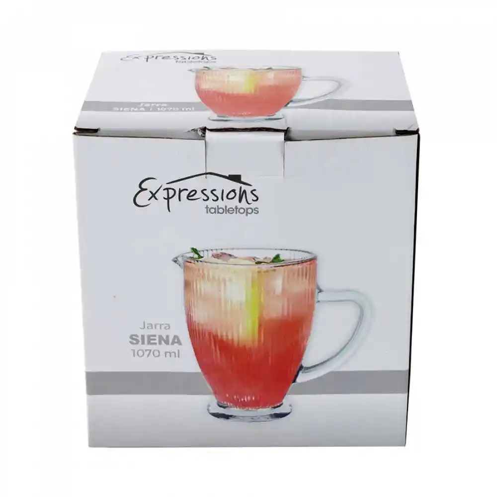 Jarra Expressions Siena Transparente 1070 Ml 100% Vidrio