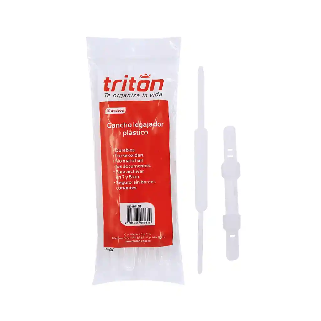 Gancho Legajador Plastico Triton/rank