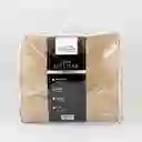 Cobija Expressions Flannel-sherpa Doble 180x220cm Taupe Poliester