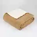 Cobija Expressions Flannel-sherpa Doble 180x220cm Taupe Poliester