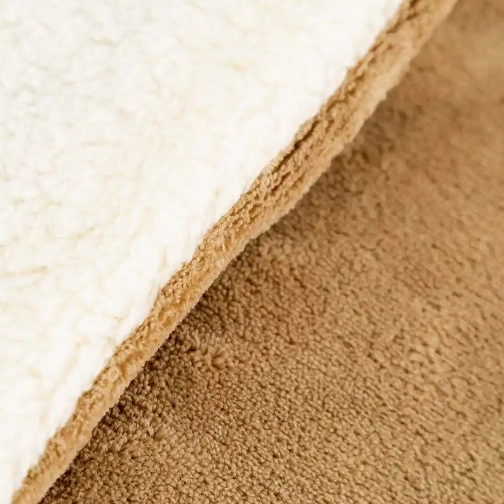 Cobija Expressions Flannel-sherpa Doble 180x220cm Taupe Poliester