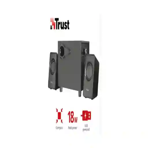 Parlante Trust Avora 2.1 Usb Subwoofer Set Negro