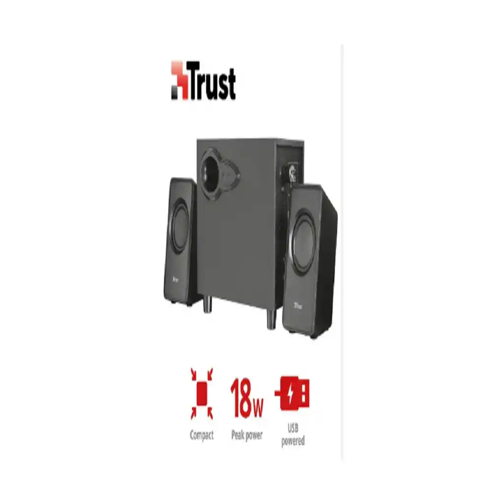 Parlante Trust Avora 2.1 Usb Subwoofer Set Negro