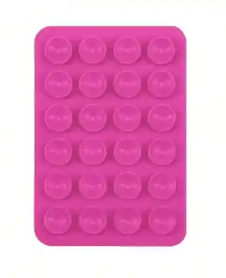 Soporte Celular Chupitos De Succión Silicona Fucsia Adhesivo
