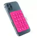 Soporte Celular Chupitos De Succión Silicona Fucsia Adhesivo