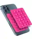 Soporte Celular Chupitos De Succión Silicona Fucsia Adhesivo