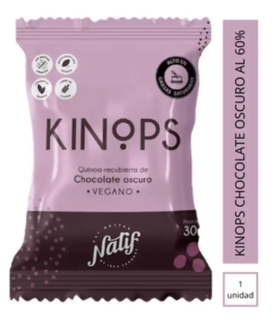 Natif Kinops Snack De Quinua Y Chocolate Oscuro