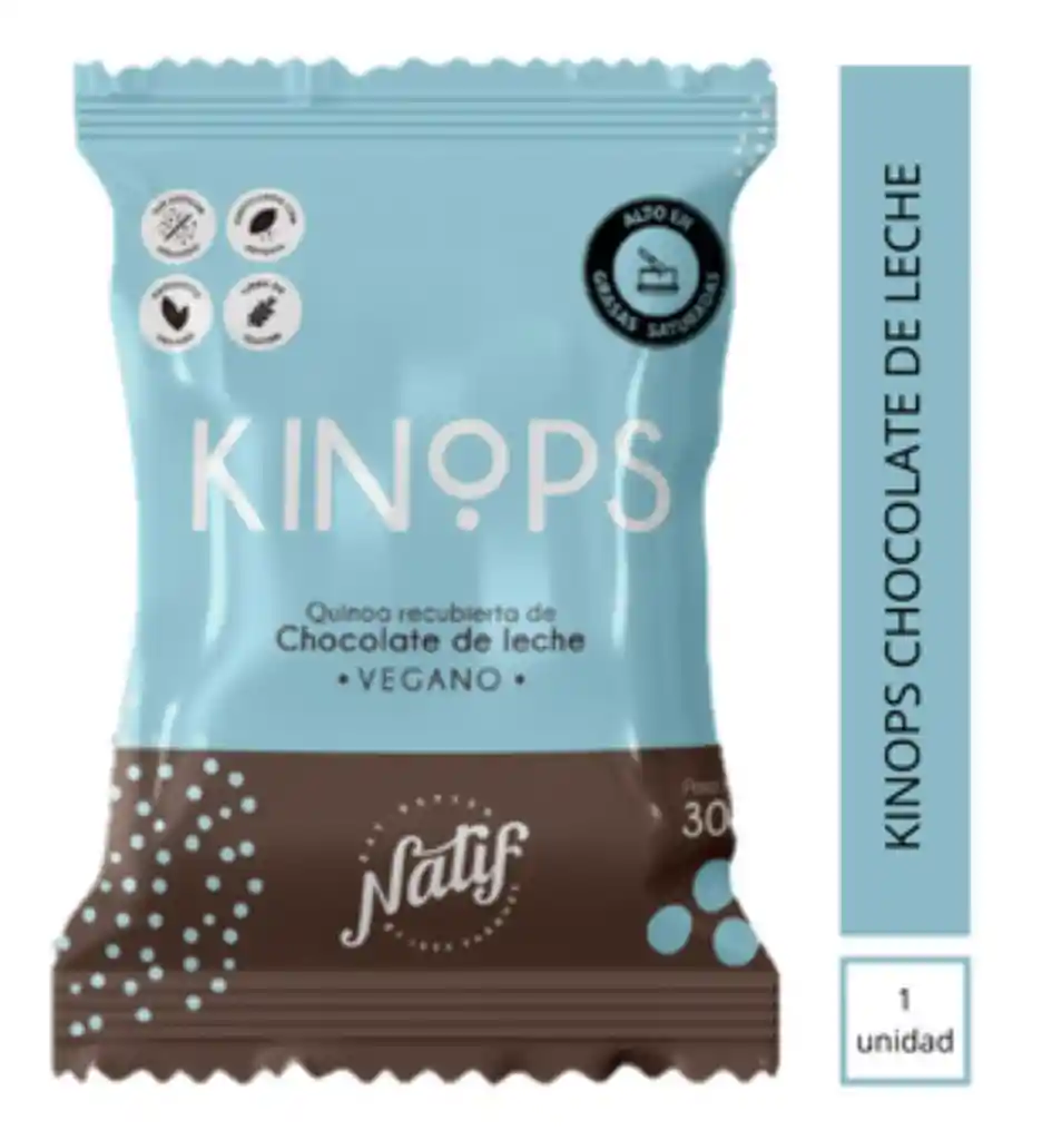 Natif Snack Kinops De Quinua Y Chocolate De Leche