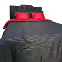 Cubrelecho Economico Doble Negro-rojo 5 Piezas