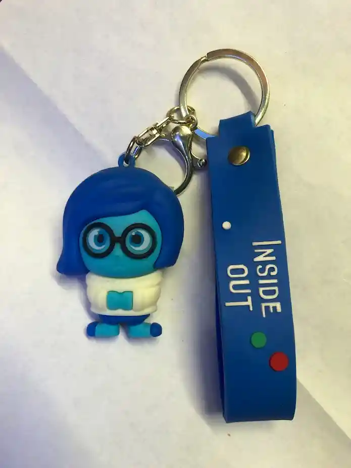 Llavero Con Muñeco O Figura De Tristeza Intensamente