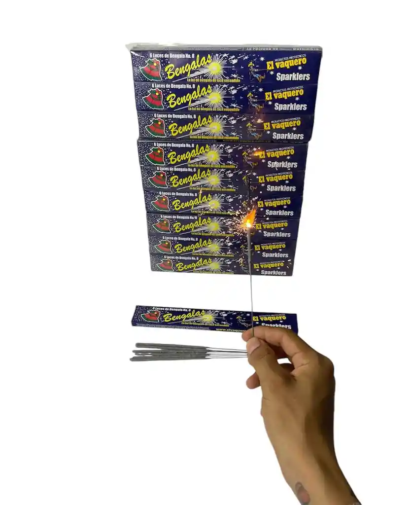 Chispitas Mariposa Caja X 6 Unidades Bengala Mariposa Polvora Barita De Chispas Chispa Mariposa