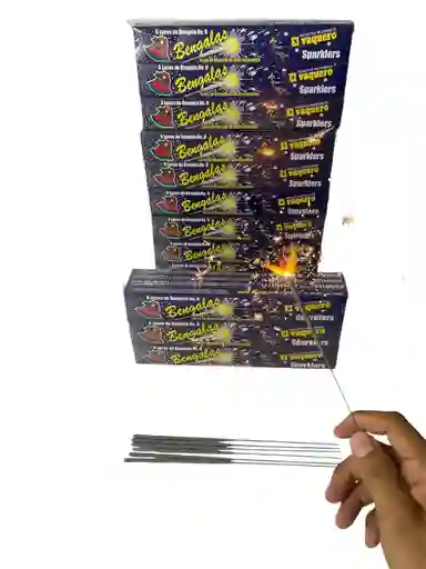 Chispitas Mariposa 12 Cajas X 6 Unidades Bengala Mariposa Polvora Barita De Chispas Chispa Mariposa