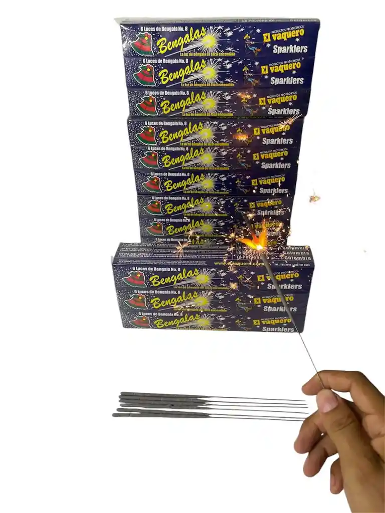 Chispitas Mariposa 12 Cajas X 6 Unidades Bengala Mariposa Polvora Barita De Chispas Chispa Mariposa