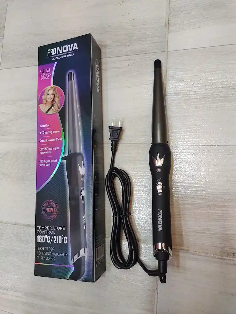 Pinza Para Cabello Pronova Color Negro Rizadora Pro-1853j