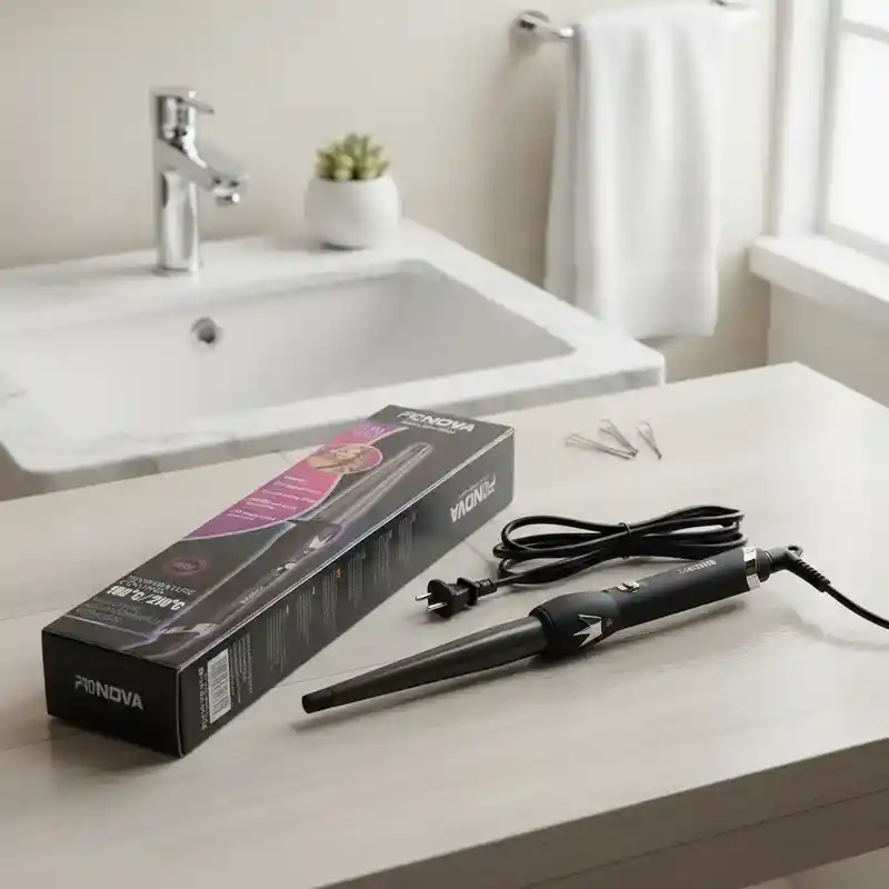 Pinza Para Cabello Pronova Color Negro Rizadora Pro-1853j