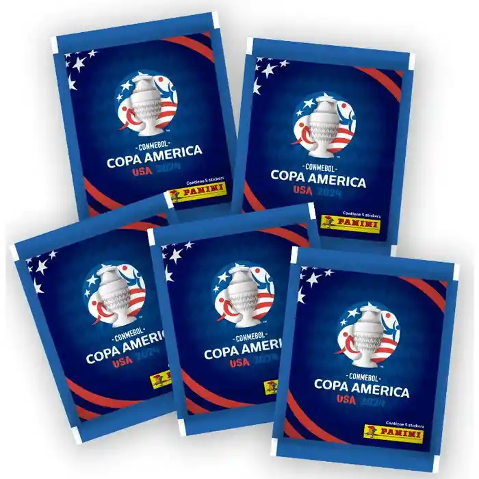 5 Sobres De Laminas Para El Album Copa America Usa 2024 Panini