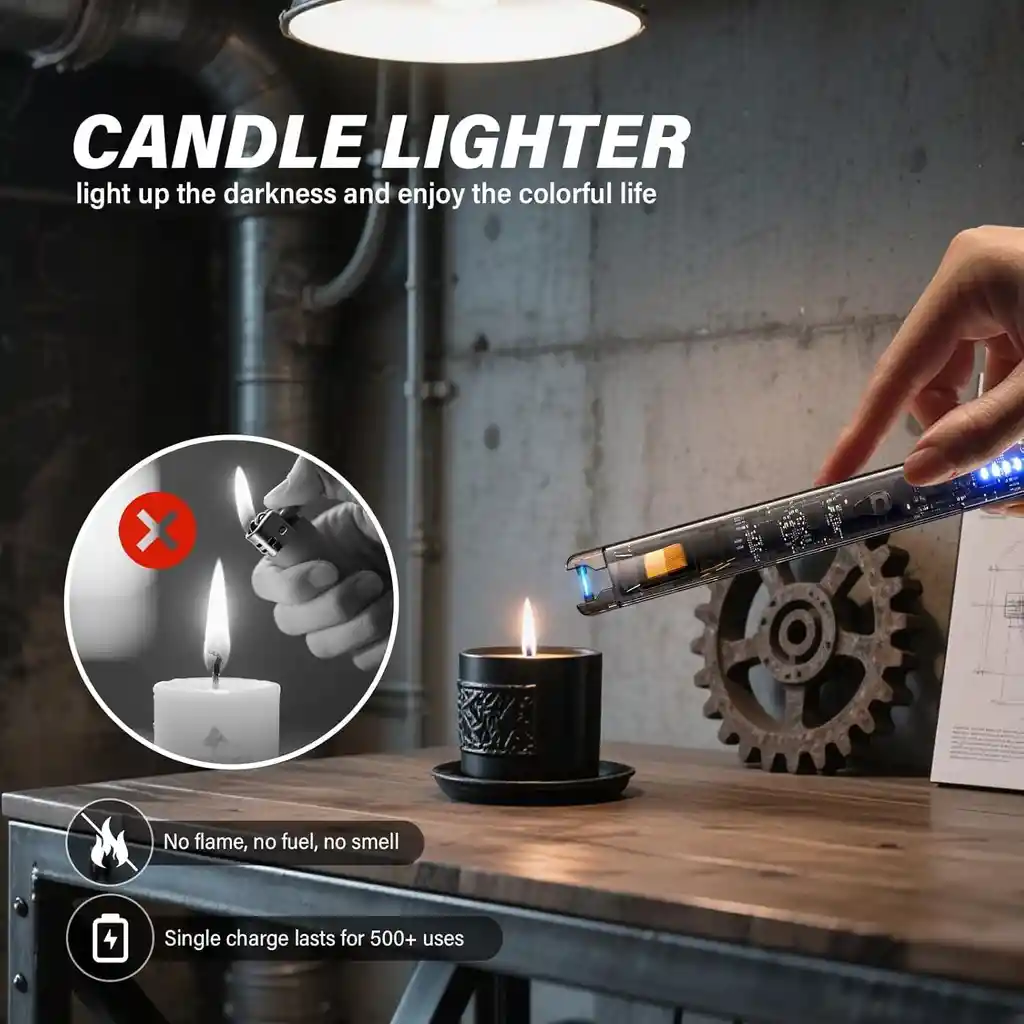 Encendedor Eléctrico Recargable Usb C Con Bloqueo De Seguridad