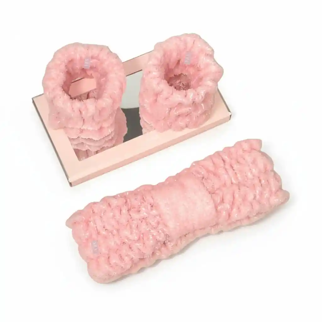 Set Diadema Balaca + Muñequeras Bandas Cuidado Facial