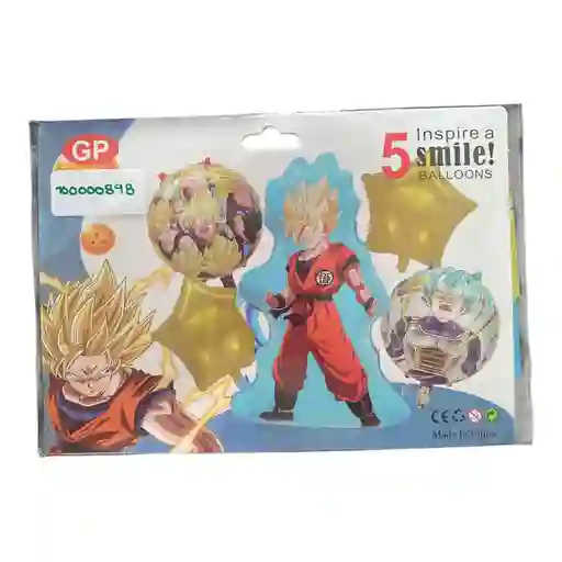 Bombas Globos Por 5 Piezas Diseño Dragon Ball Daima Goku Para Decoracion De Fiestas Niño O Hombre O Mujer