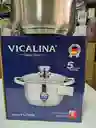 Olla Vicalina De 6 Litros En Acero Quirúrgico Con Tapa De Vidrio Templado