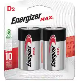 Pila D2 Alcalina Energizer Max (especiales Para Calentador De Agua)