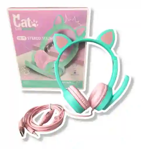 Audífonos Diademas Alámbricas Gato Pc 020