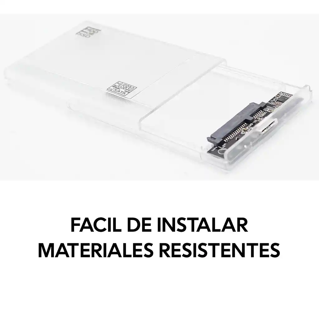 Caja Externa Transparente Disco Duro Y Ssd 2.5'' Usb 3.0 / 2.0