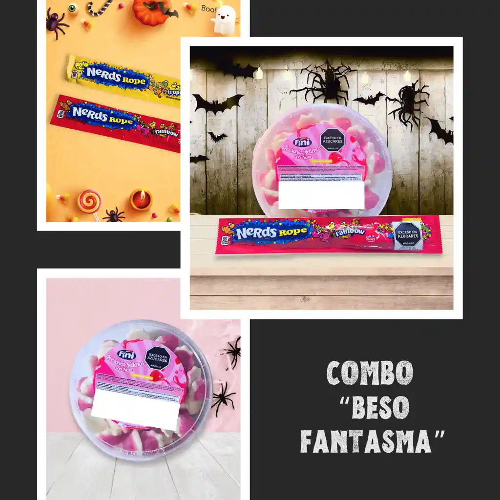 Combo Beso Fantasma | Fini Fresones Y Nerds Rope