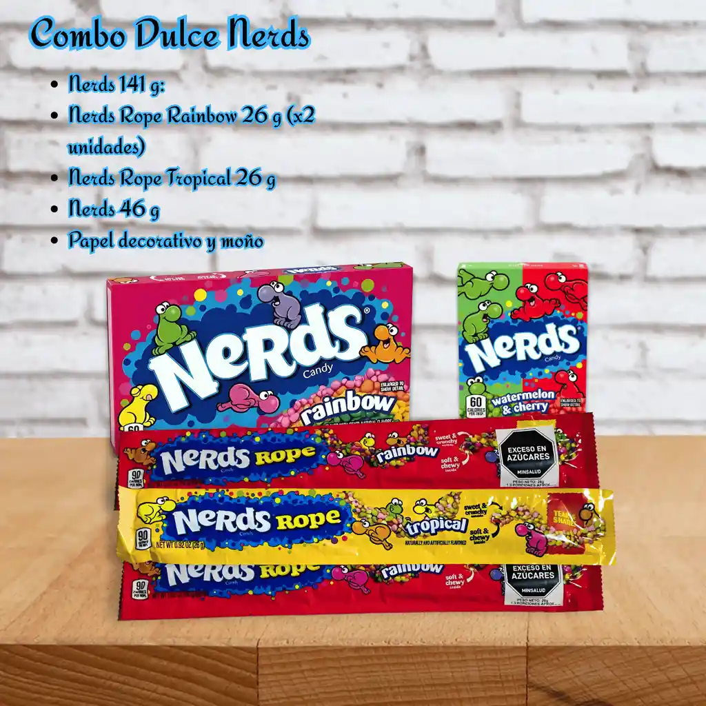 Combo Dulce Nerds | Caramelos Y Nerds Rope Surtidos