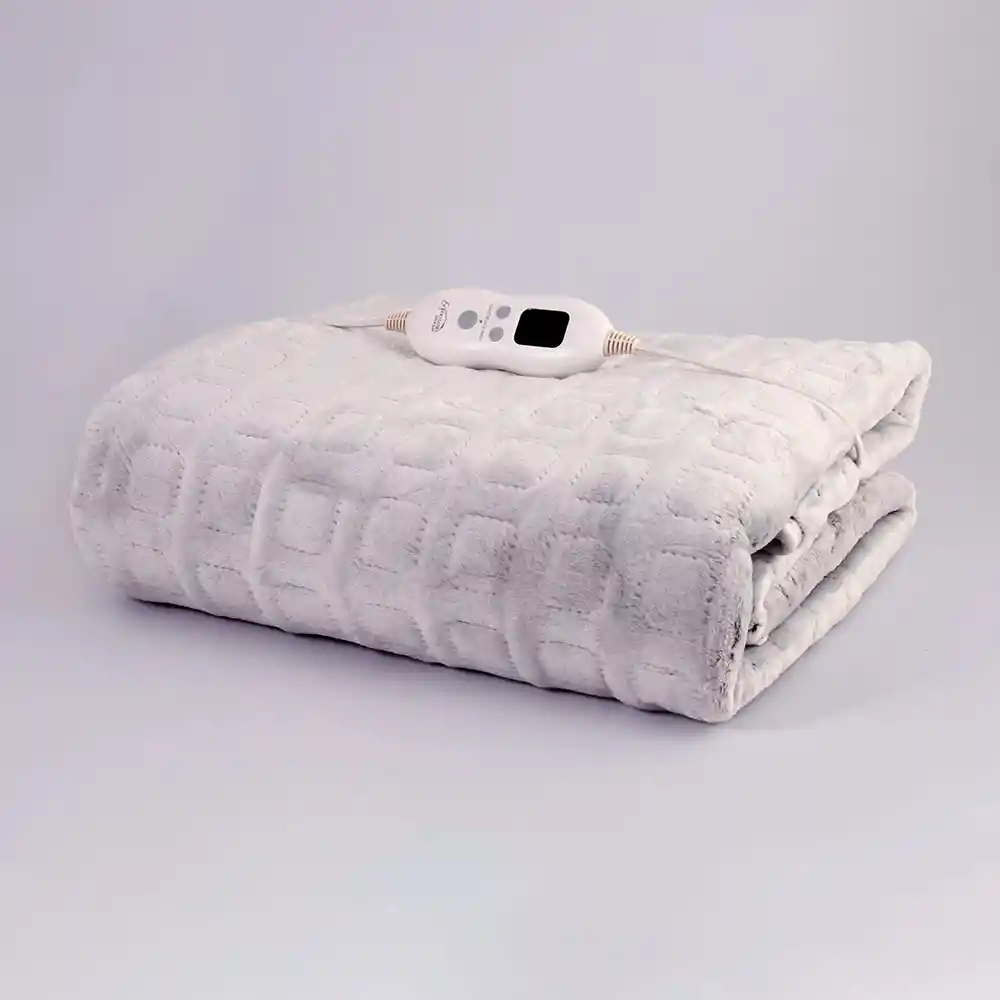 Cobija Electrica Expressions Sencillo 152x127cm Gris Poliester